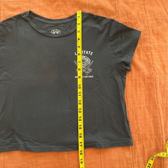 Levitate Nantucket Surf Shack Cropped Cotton Graphic Logo Tee - Picture 2 of 5